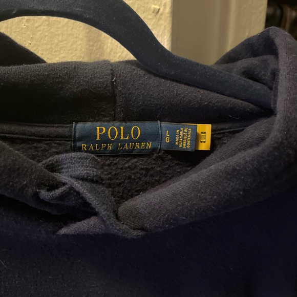 Ralph Lauren Navy Polo Bear Hoodie - Picture 2 of 2